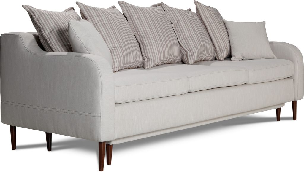 Couch Polster Landhaus Stil Textil Stoff Couchen Schlafsofa Bett Sofa 3+1+1 Neu