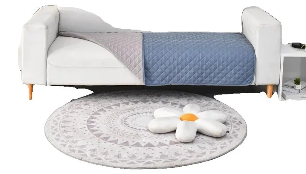 Housse de lit pour chien imperméable bleue lavable machine 80x230 cm