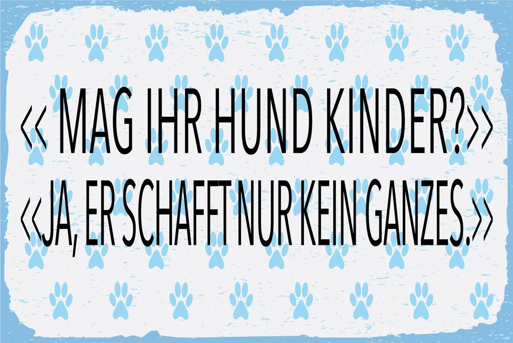 vianmo Holzschild 12x18 cm Mag Ihr Hund Kinder Ja