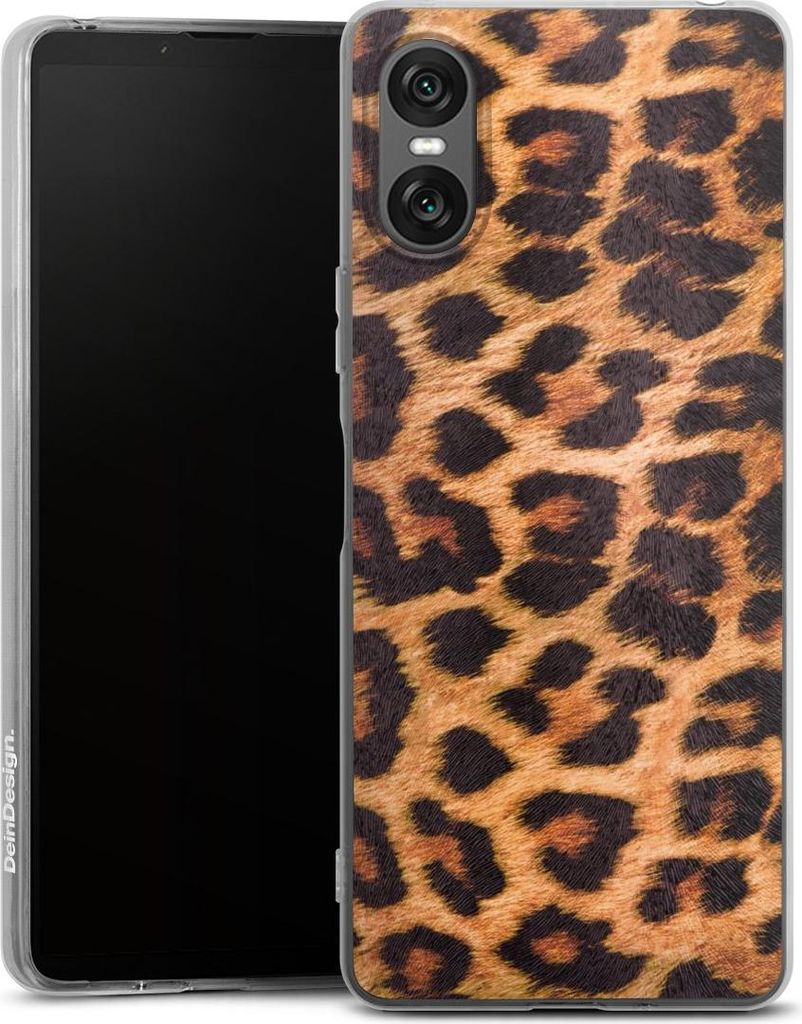 DeinDesign Handyhülle für Sony Xperia 10 VI Silikon Hülle Case Smartphone Schutzhülle Animalprint Fell Leopard