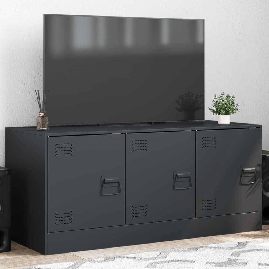 Möbel TV-Schrank Anthrazit 99x39x44 cm Stahl - TV-Schränke 841645