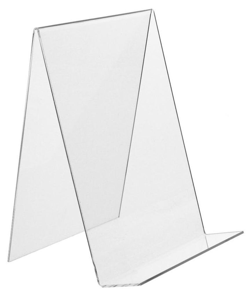 DIN A5 Buchstütze aus transparentem Acrylglas / Produktbild 