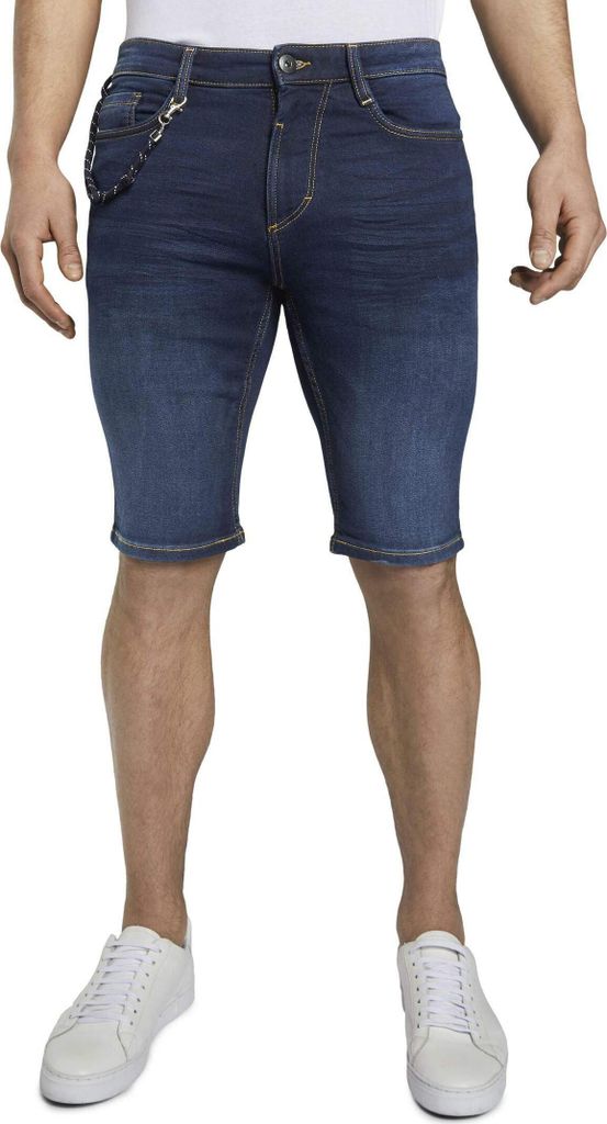 25563 Tom Tailor, Josh, Herren kurze Jeans Shorts Bermudas, Stretchdenim, grey, W 30