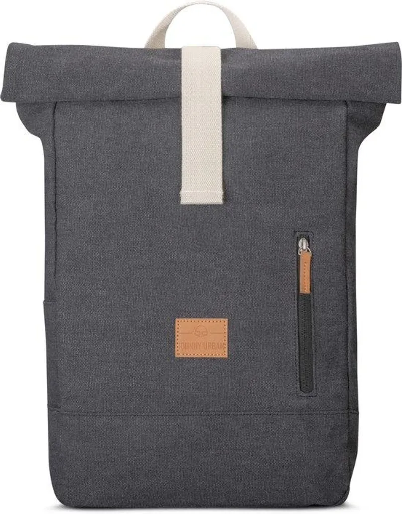 Sac à dos PC portable 15L anti-chocs en toile grise de taille moyenne