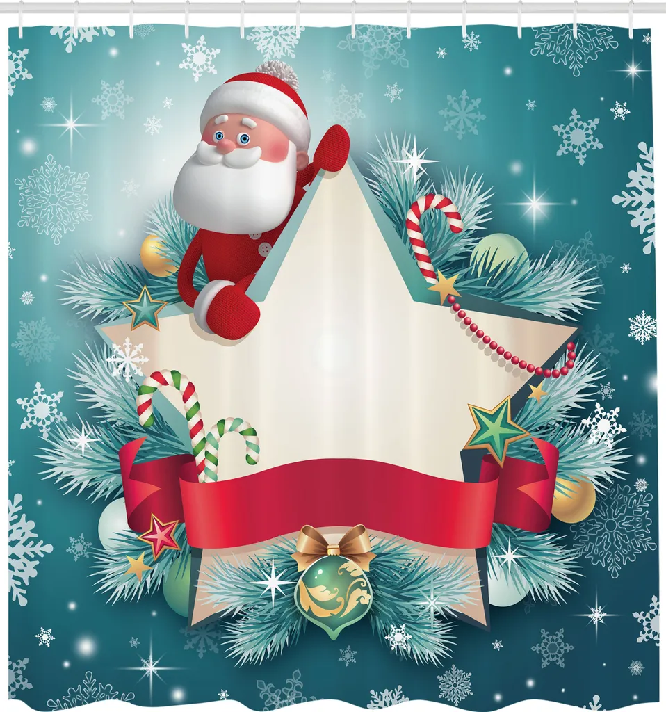 Tenda Doccia Natale ABAKUHAUS 175x200cm Poliestere Professionale