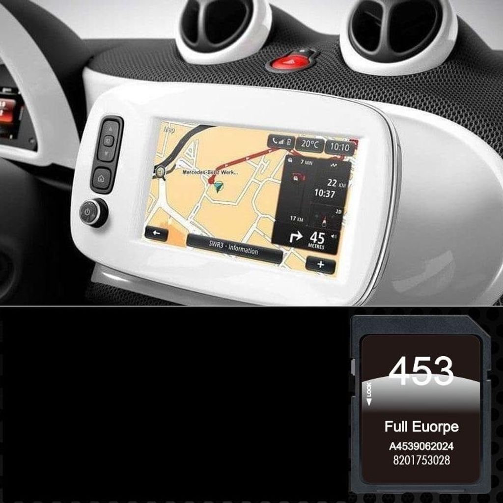 Kartenaktualisierung (GPS-Navigation) - Europa 2025 - kompatibel mit SMART 453 (COOL & MEDIA NAVIGATION P26)