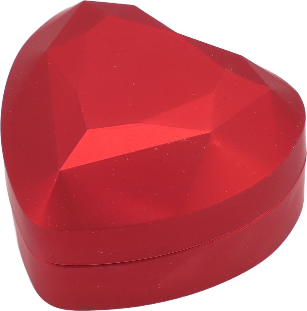 LED Light Anhänger Halskette Box große Kapazität Weiche Futter herzförmige Schmuckgeschenk für Valentinstag Jubiläum Hochzeit rot