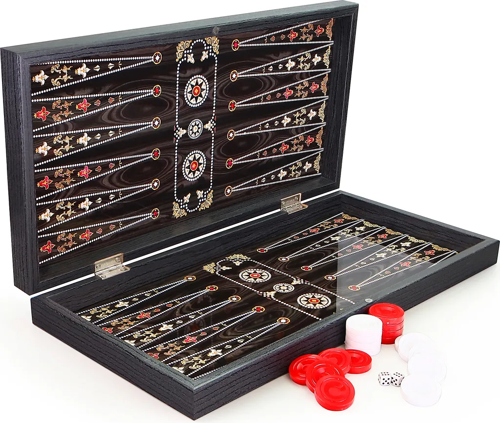 Backgammon Tavla XXL Ottoman Inci Idéal pour Soirées et Cadeau Déco