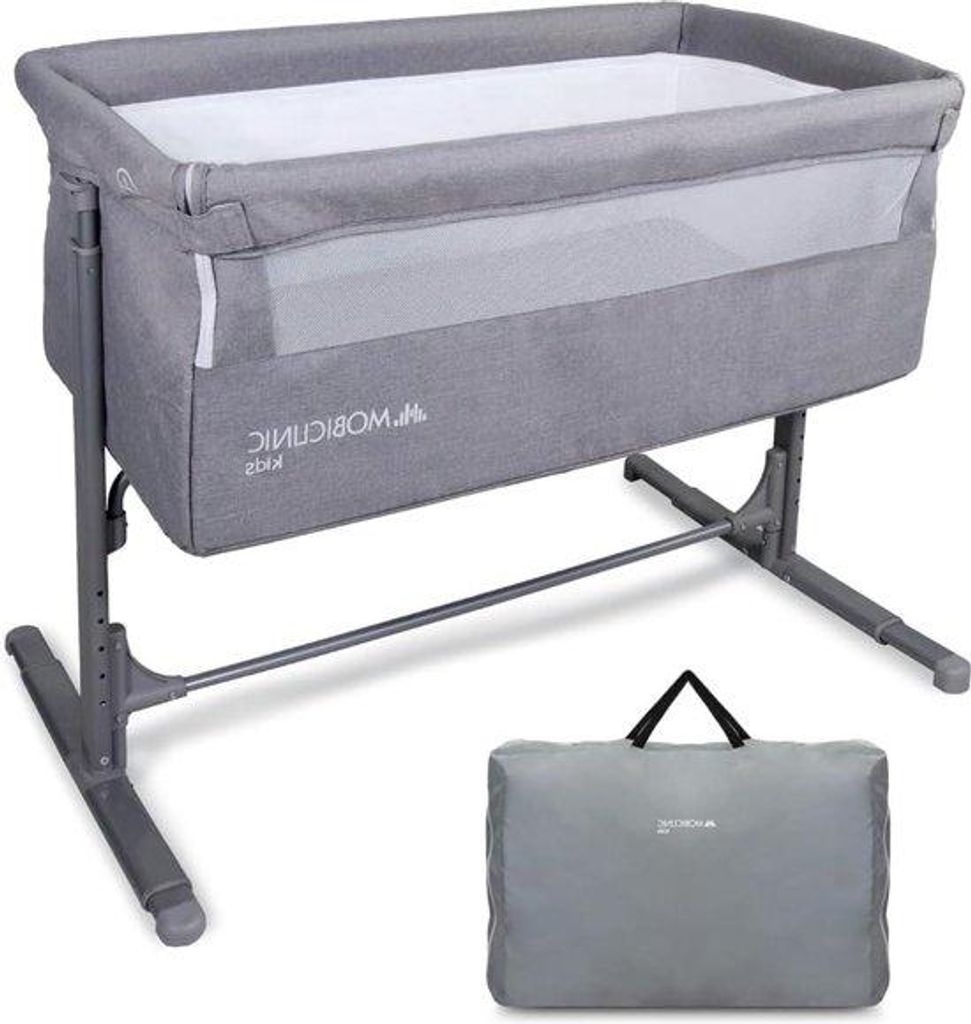 Verstellbares Babybett mit 5 Höhen, Atemgaze, weichem Boden