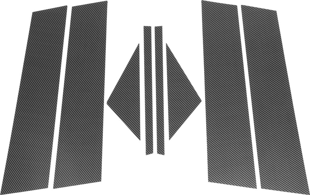 Front Rear Left Right Door Pillar Window Trim für Mazda 3 Axela 2020-2024 Anti Scratch Sticker Pillar Posts Cover 8 Stück Carbon Fiber Pattern Sc...