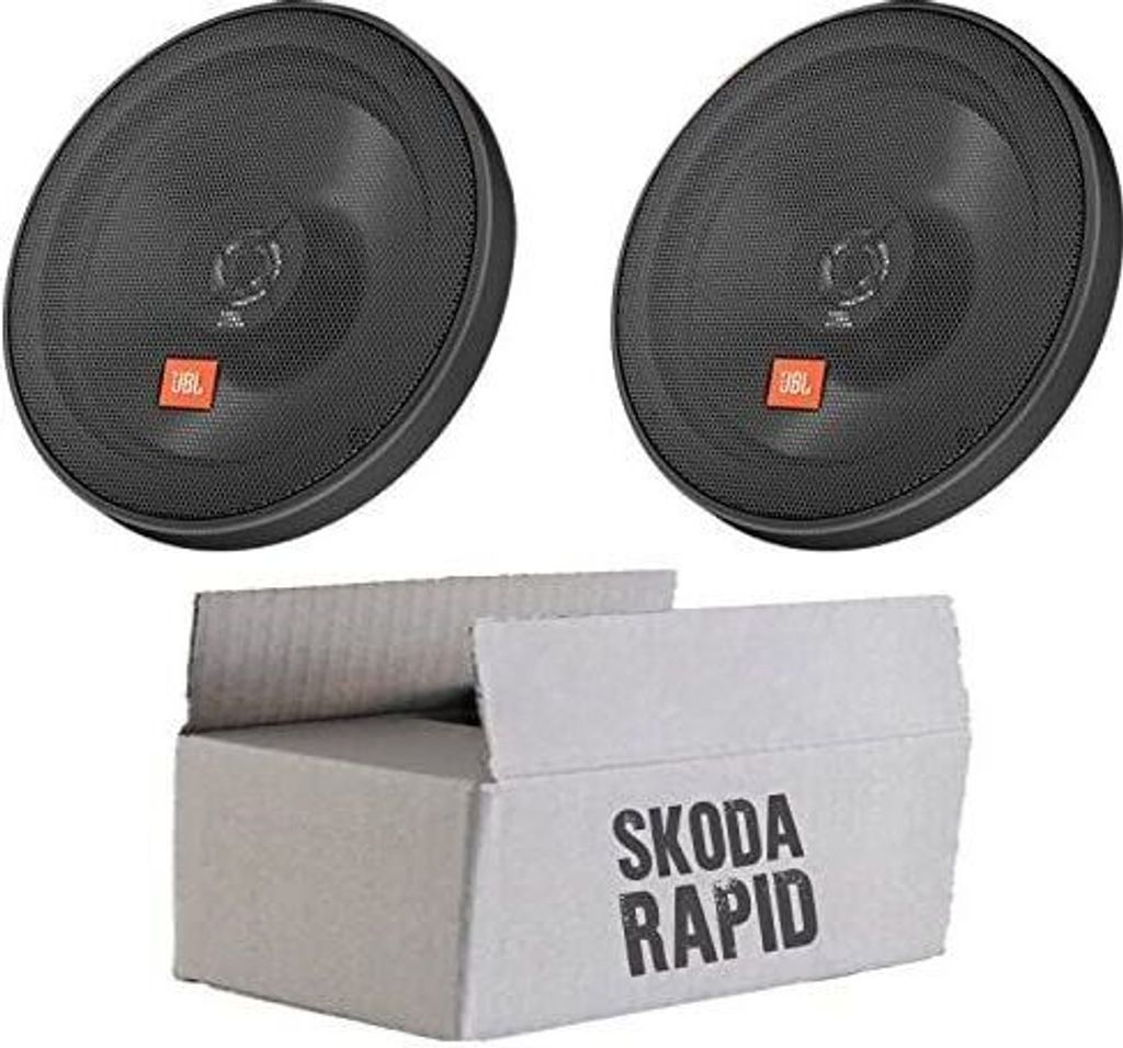 JBL STAGE2 624 | 2-Wege | 16,5cm Koax Lautsprecher - Einbauset passend für Skoda Rapid Front Heck - justSOUND