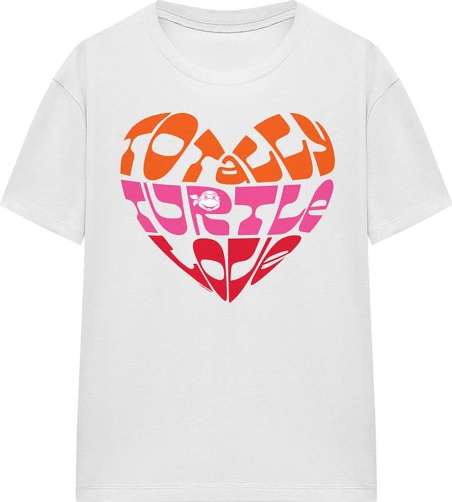 Teenage Mutant Ninja Turtles - "Valentine ́S Totally Turtle Love" T-Shirt für Damen TV28472 (S) (Weiß)