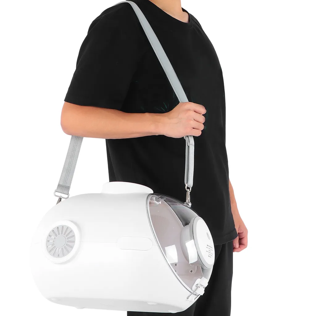 Sac capsule chat transparent ventilé avec éclairage interne nocturne - 7