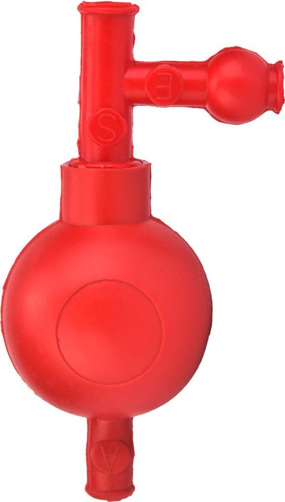 Labor-Gummi-Saugbirne sicheren Druck quantitativen Pipette Füller mit 3 Ventilen (rot)