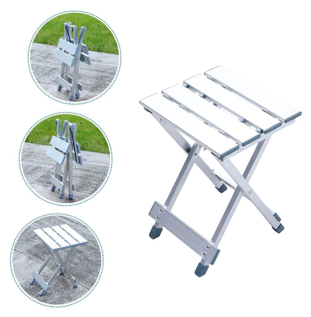 Aluminium Klapphocker für Camping, Tragbar und Wetterfest für Outdoor-Aktivitäten