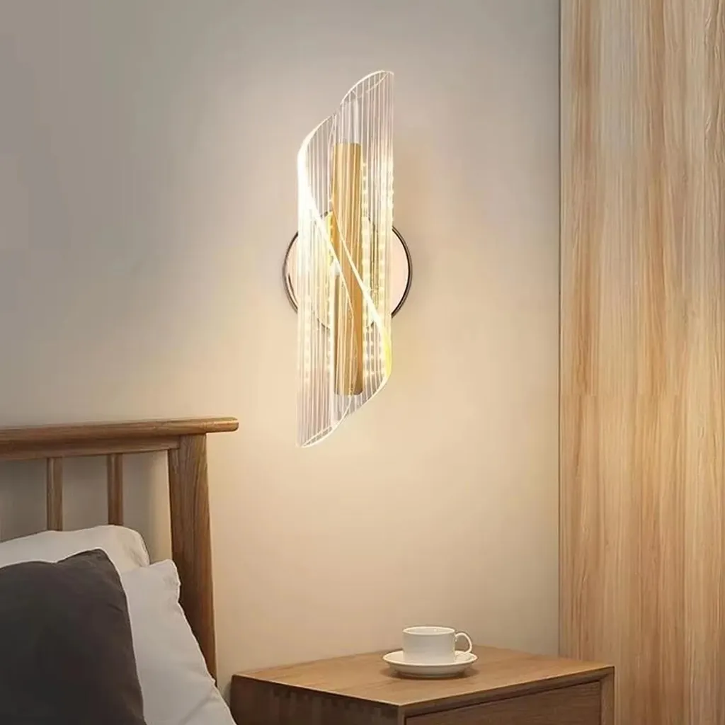 Applique LED Intérieur 16W Dorée Dimmable 1800 lm - Design Moderne Luxe