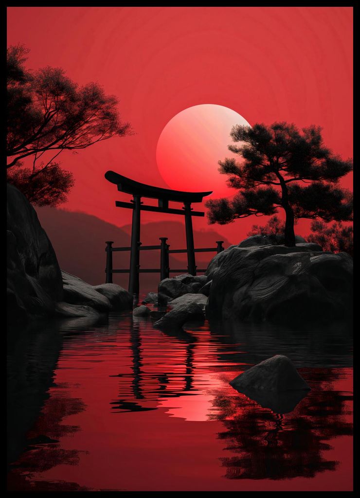 Plakat 50x70cm Tempel der Stille