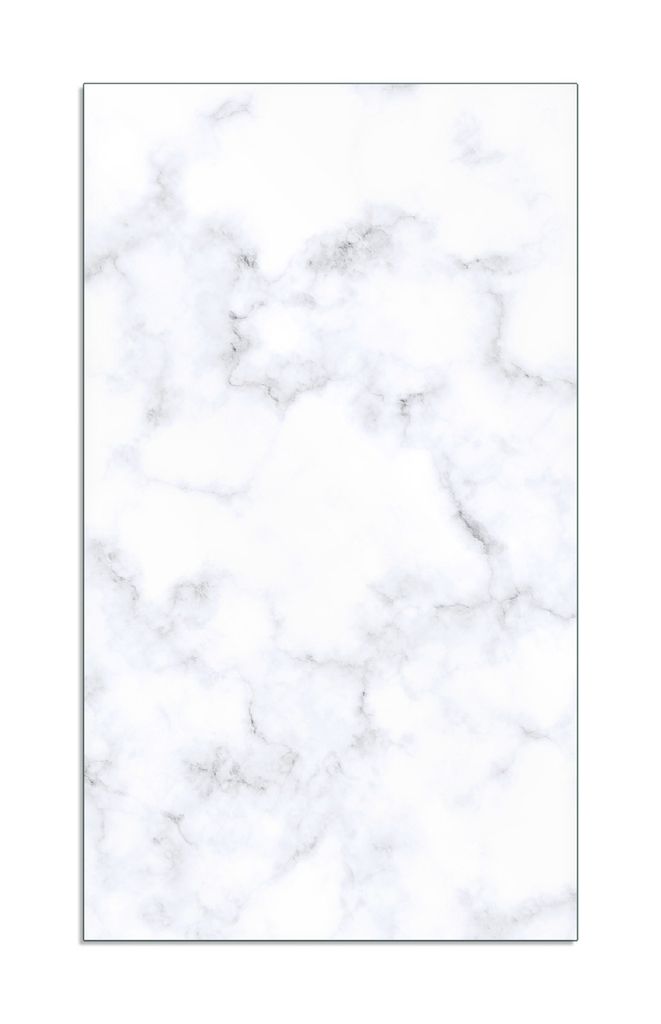 Wallario Herdabdeckplatte aus Glas 1-teilig, Größe 30x52 cm Weiße Marmor-Optik