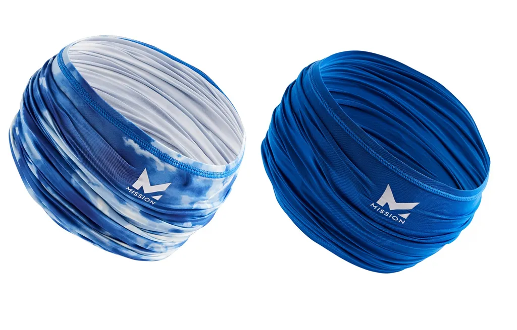 Écharpe de Refroidissement Mission Kids Bleu Nuage avec Protection Anti-UV