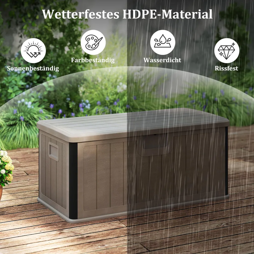 Malle de rangement extérieur 378L imperméable pour terrasse et balcon - 5