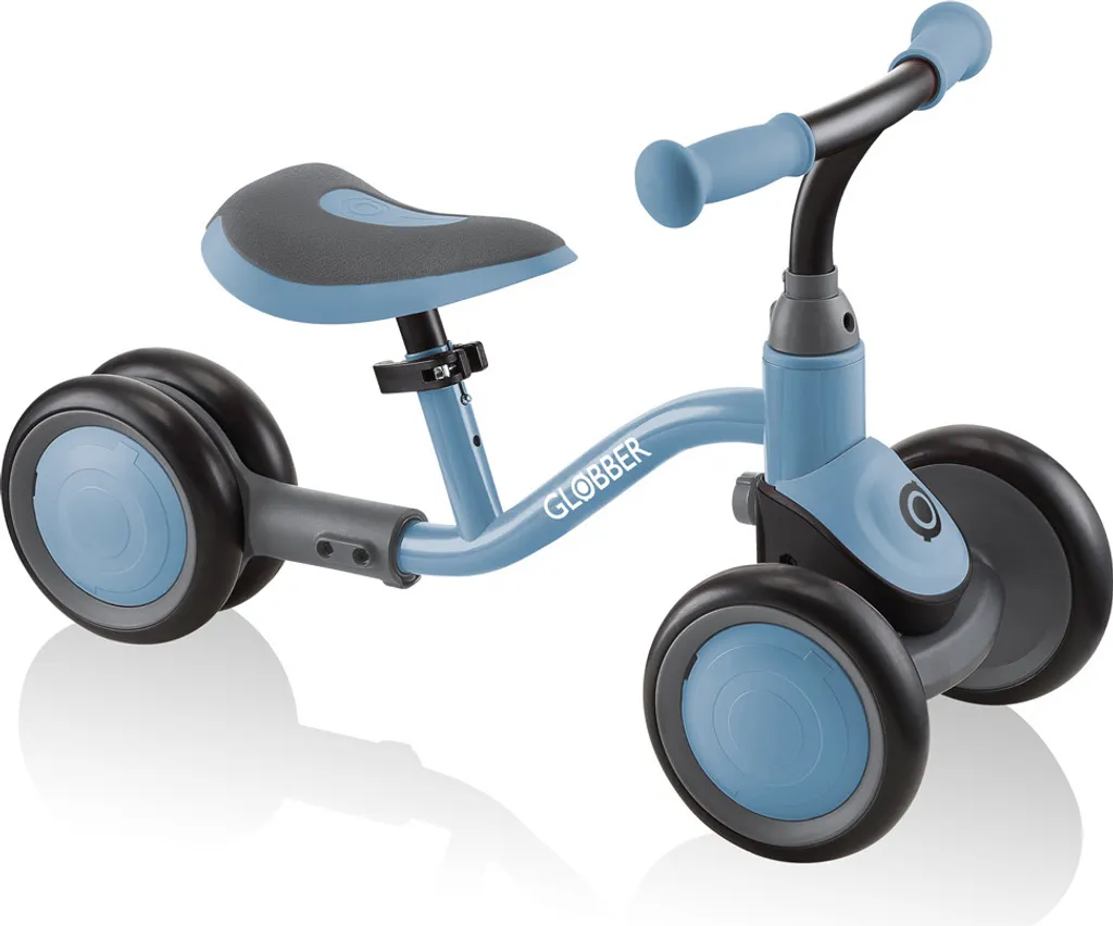 Vélo bébé 1 an Globber Ash Blue : stable, sécurisé et anti-bascule