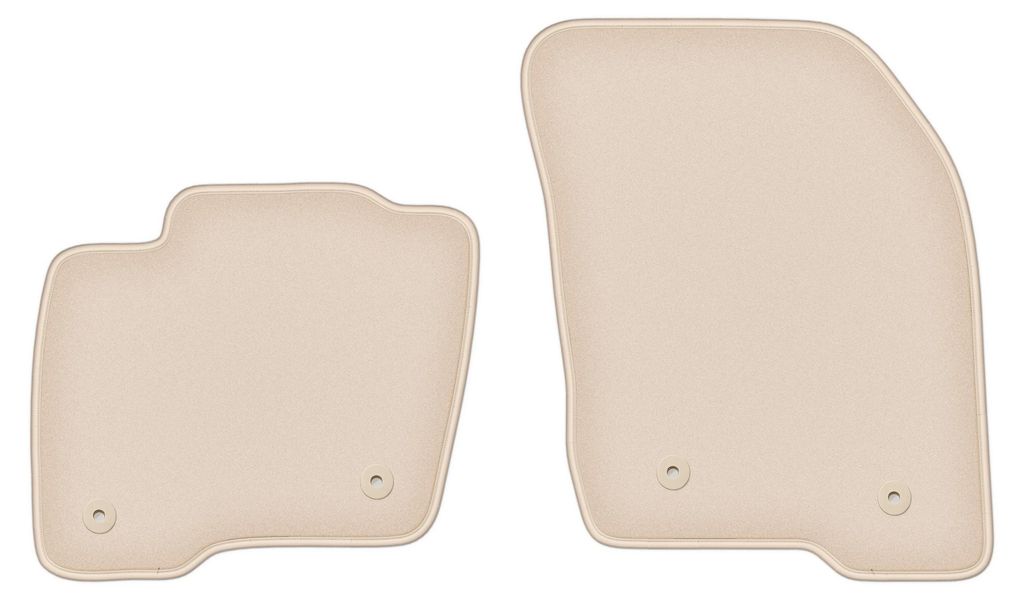 DURBAN Beige Velours-Fußmatten vorne für Ford S-MAX MK2 Minivan (2015-)
