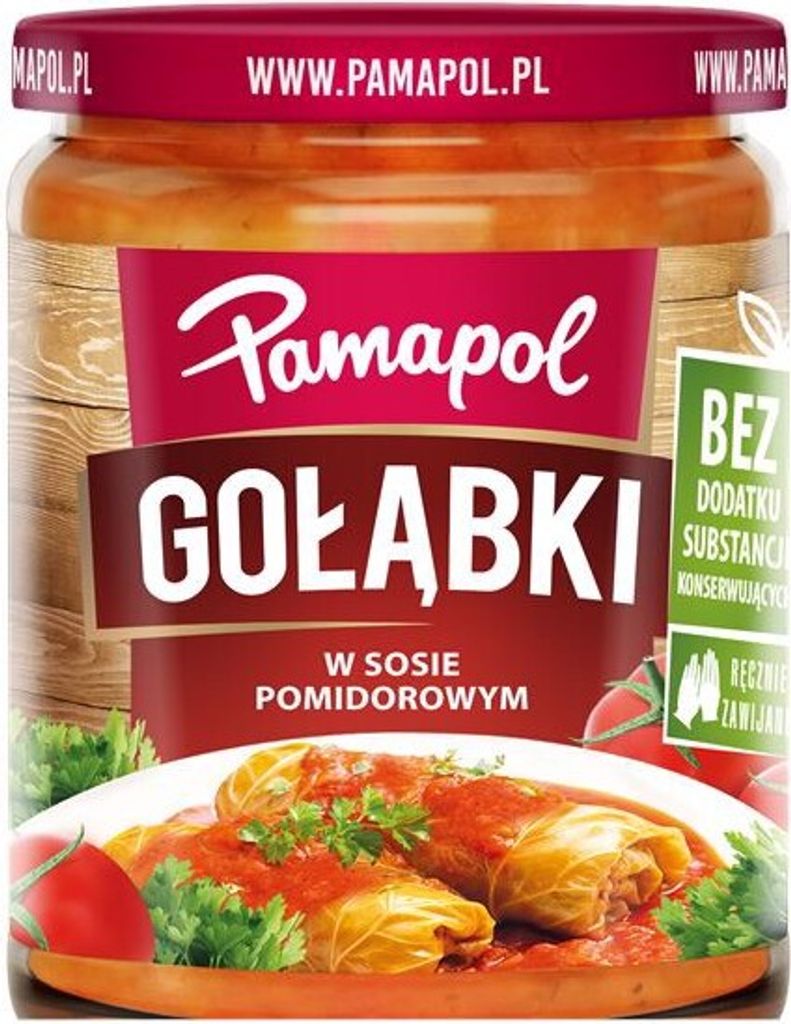 Pamapol - Gołąbki w sosie pomidorowym ręcznie zawijane 500g Zdjęcie produktu 