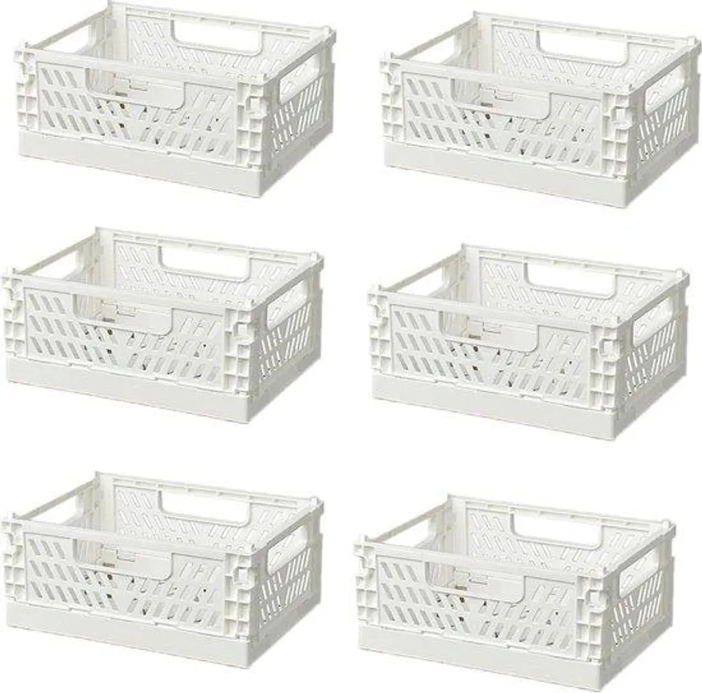 Boîte de rangement blanche pliable 25 cm gain de place pour étagère