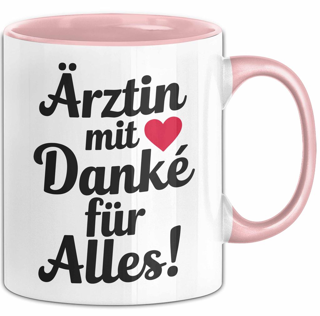 Arzt Tasse Geschenk Lustige Geschenkidee Spruch Ärztin Mit Danke Für Alles (Rosa)