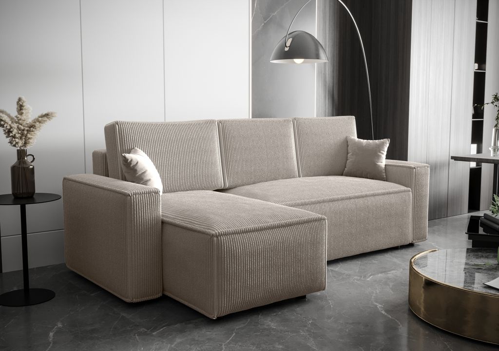 BEDANTE Ecksofa L AMBRO Poso 100 Links mit Schlaffunktion