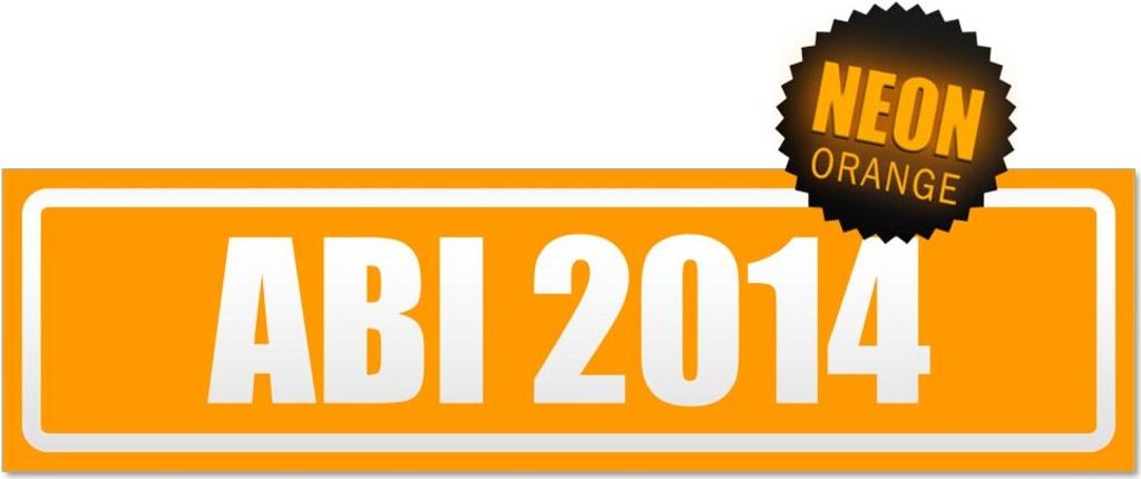 Abi Motiv 2014 invertiert Magnetschild Schild magnetisch