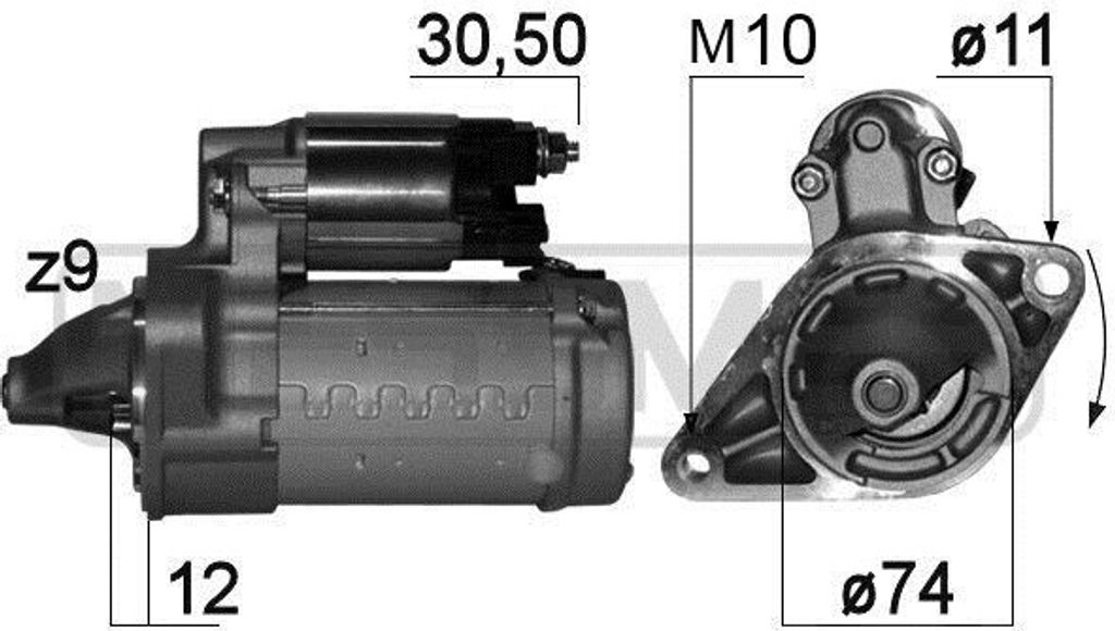 ERA 220776A Starter Anlasser 1,3kW für TOYOTA Yaris Schrägheck (P9) 12V