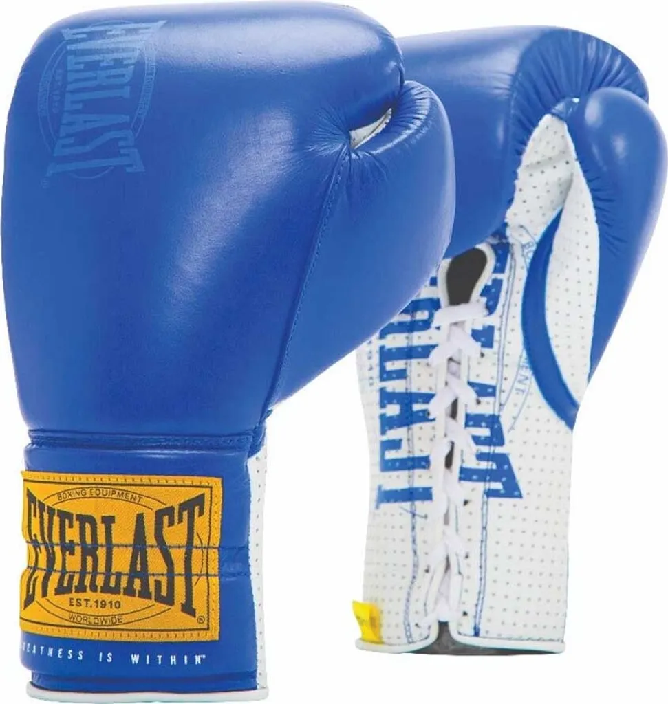 Gants Everlast 1910 Sparring Bleu - Fini les Douleurs au Poignet en Boxe