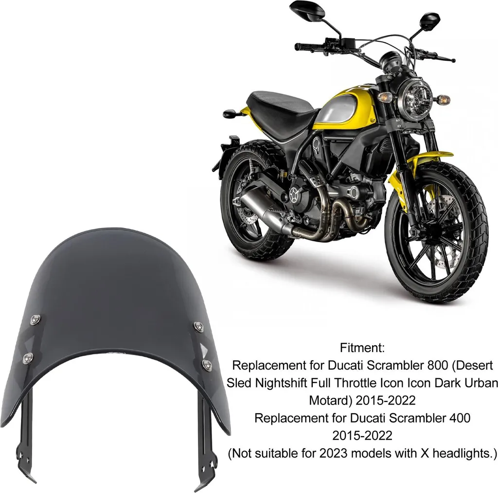 Saut-de-vent moto aérodynamique compatible avec Ducati Scrambler 800