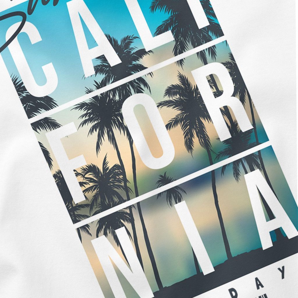 NEVERLESS Herren Muscle Shirt "California" - Tanktop Mit Palmen-Print, 100% Baumwolle, Slim Fit
