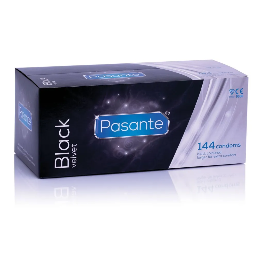 Maxi Risparmio Pasante Black Velvet 144 Preservativi Neri - Offerta