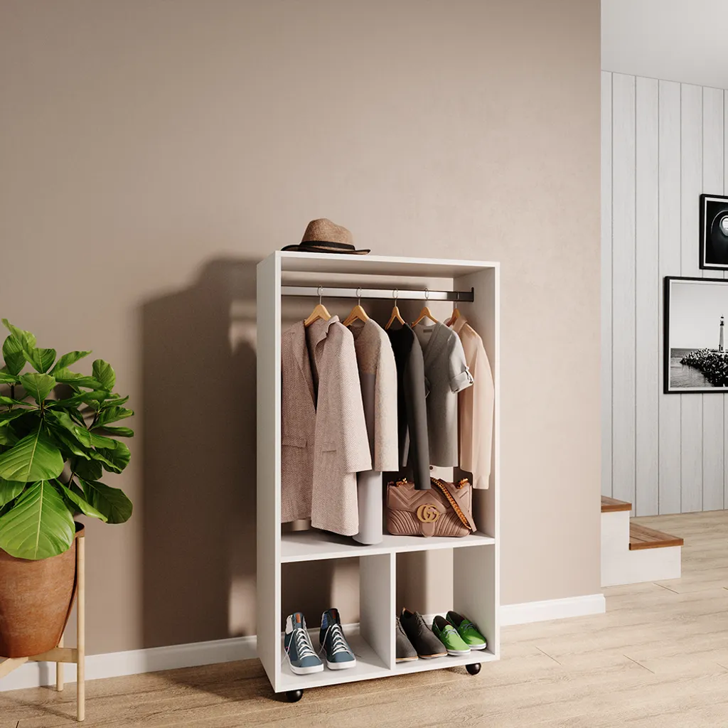 Vicco armadio multifunzione Sydney, 70 x 128 cm, Bianco