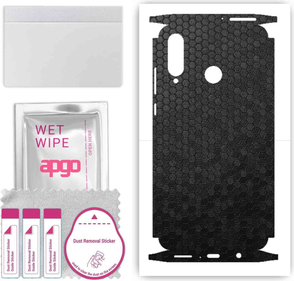 apgo Rückseite + Seiten Schutzfolie, Skin, kompatibel mit Huawei P30 lite, Hinten Displayschutzfolie aus Vinylfolie, kratzfest, einfache Montage -...