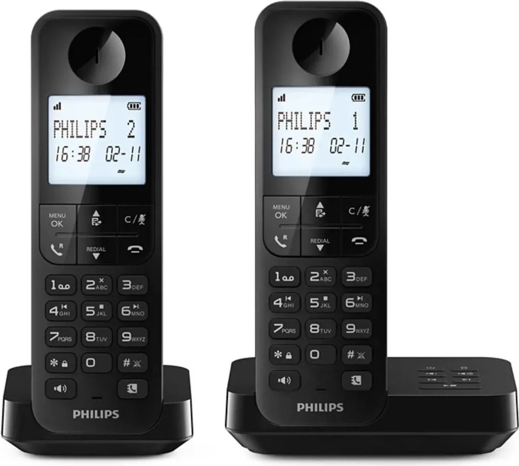 Philips D2752B/12 Nero: Il Telefono Cordless Duo dal Design Moderno