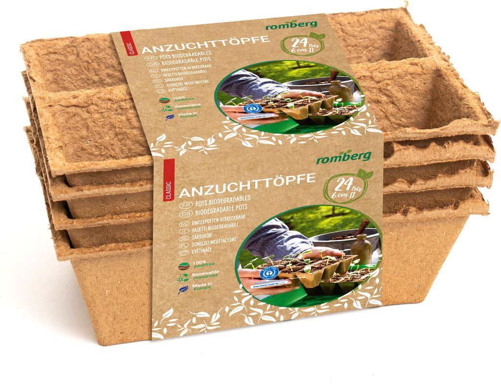 Artikelbild 1 von '6 x 6 cm Anzuchttopf quadratisch (24 Stück)' aus der Kategorie Anzuchttöpfe