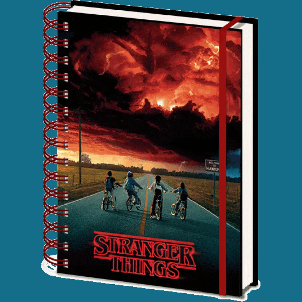 Cahier à spirales Stranger Things A5 avec couverture 3D Mind Flayer noir