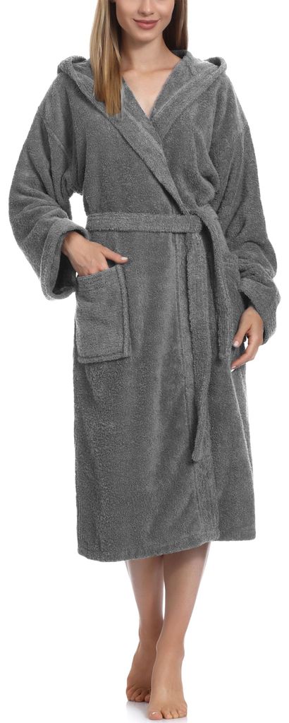 Ladeheid Damen Frottee Bademantel aus 100% Baumwolle Produktbild 