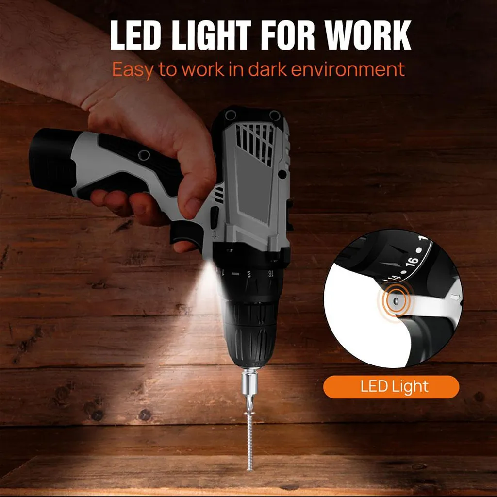 Perceuse visseuse motorisation Brushless 2 batteries et éclairage LED - 2
