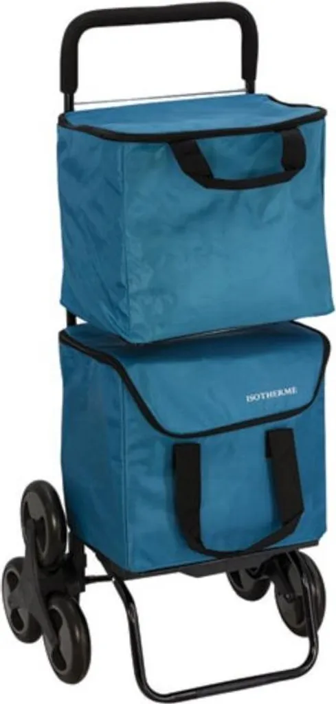 Poussette Modulobag 6 Roues Contre le Mal de Dos - Chariot 40L Bleu