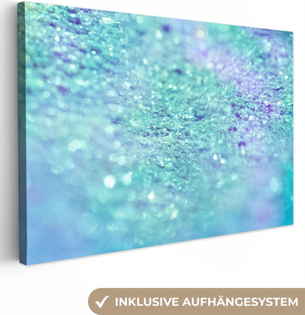 OneMillionCanvasses - Leinwandbilder - 150x100 cm, Blau - Hell - Abstrakt, Wandbilder Kunstdruck Wanddekoration