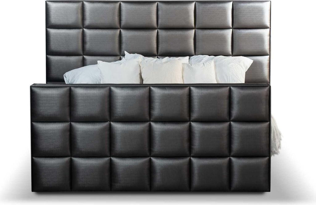 Schlafzimmer Betten Kunstleder Luxus Bett Boxspringbett 180 x 200 cm