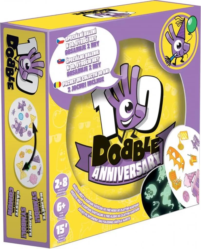 Dobble Édition Anniversaire - Jeu de Cartes Anti-Ennui Compact