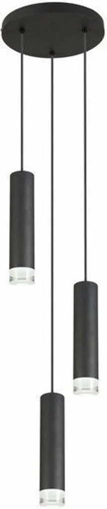 Suspension design 3 lumières Ina noire en acrylique pour votre salon