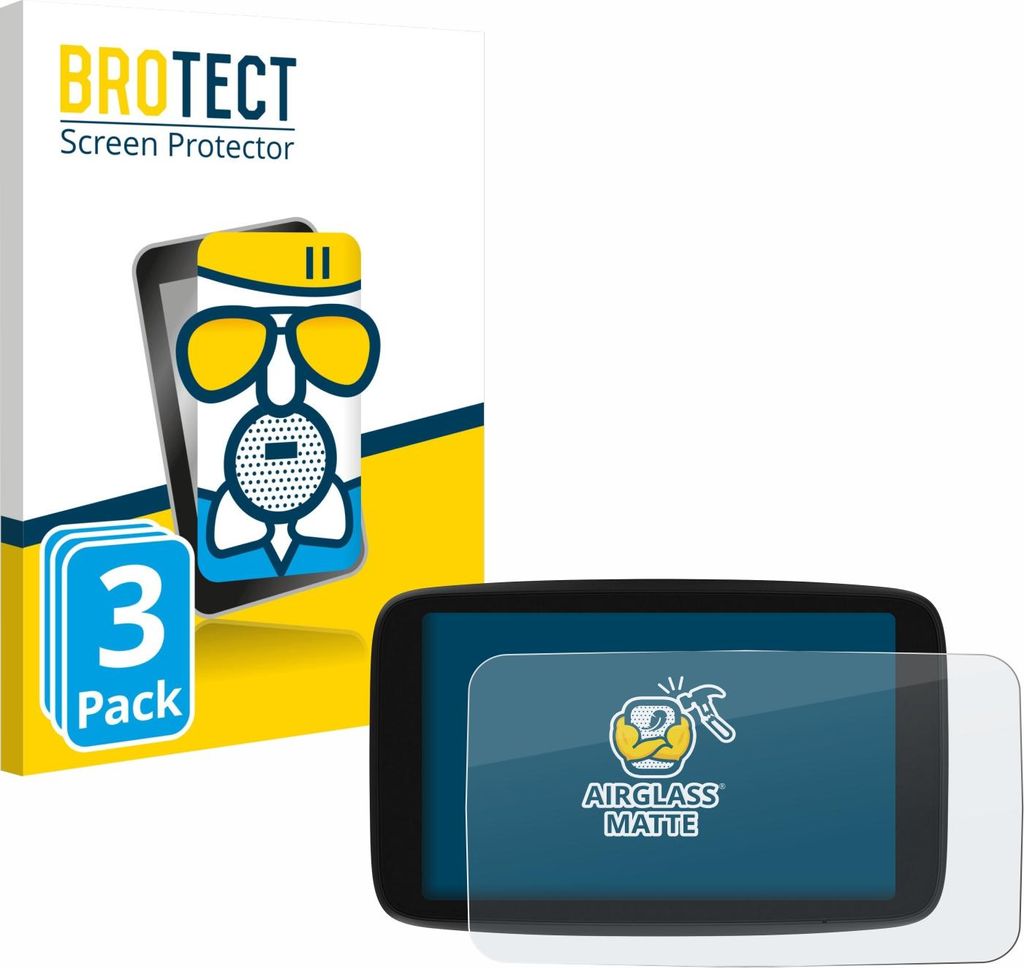 3x BROTECT Entspiegelungs Schutzglas für TomTom Go Navigator 7 (2. Generation) Schutzfolie Panzer Folie Glas Display Schutz matt