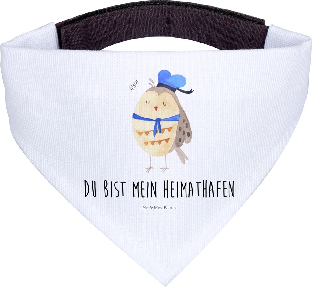 Mr. & Mrs. Panda Bandana Eule Matrose - Weiß - Geschenk, Produktbild 